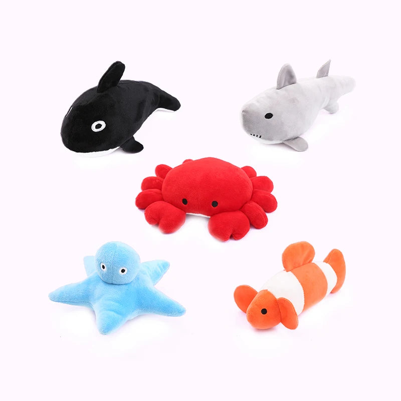 Ocean catnip plush toy for cats – bite-resistant soft cloth, available in 5 colors