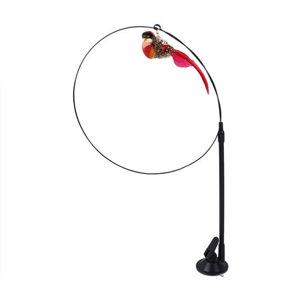Interaktiv Fjær Katteteaser med Sugekopp
