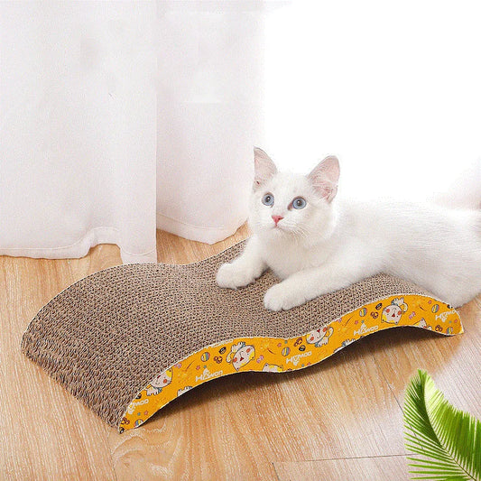 Cat scratching board with corrugated cardboard – durable and reversible, protects furniture from scratching