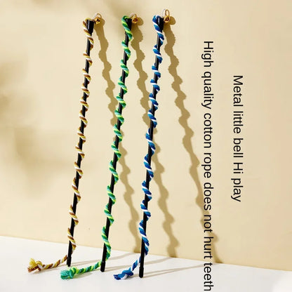 Interactive feather cat toy with bell and ribbon – soft PP cotton, available in packs of 1 to 3