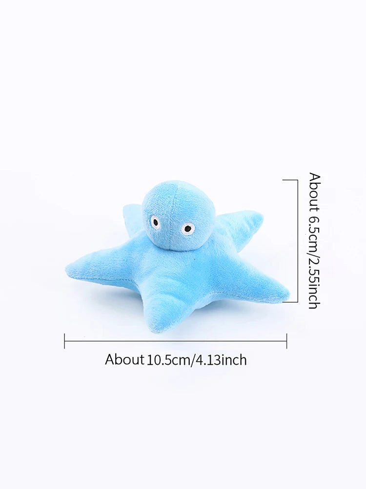 Ocean catnip plush toy for cats – bite-resistant soft cloth, available in 5 colors