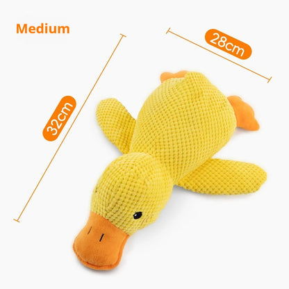 Plush duck dog toy – squeaky and bite-resistant, available in small, medium and large