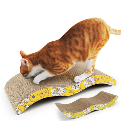 Cat scratching board with corrugated cardboard – durable and reversible, protects furniture from scratching