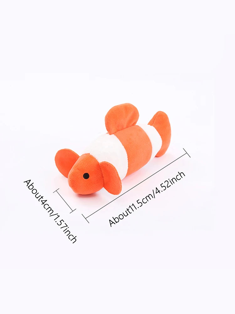 Ocean catnip plush toy for cats – bite-resistant soft cloth, available in 5 colors