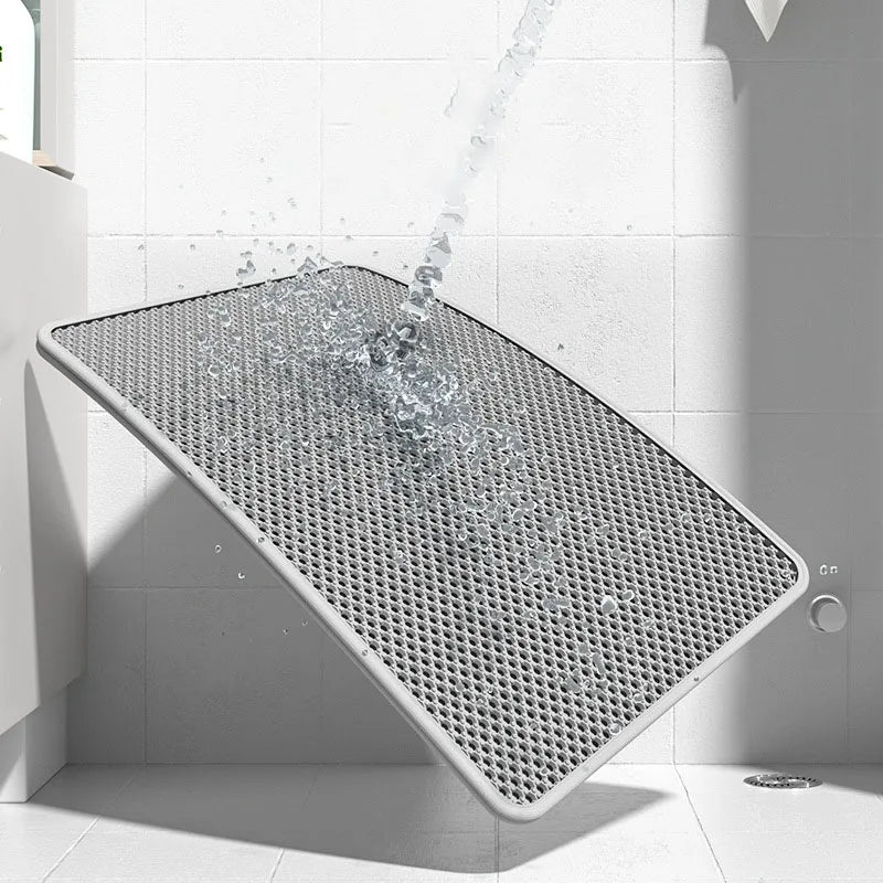 Double-layer waterproof cat litter mat – traps litter and moisture, easy to clean and available in multiple sizes