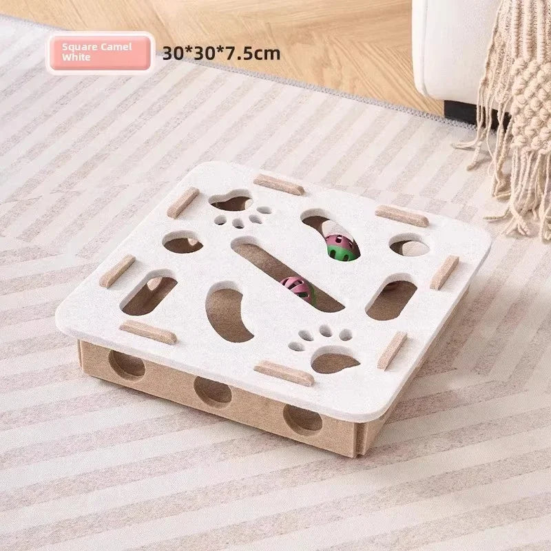Felt puzzle cat toy – interactive hide-and-seek toy with balls, stimulates cats mentally and physically