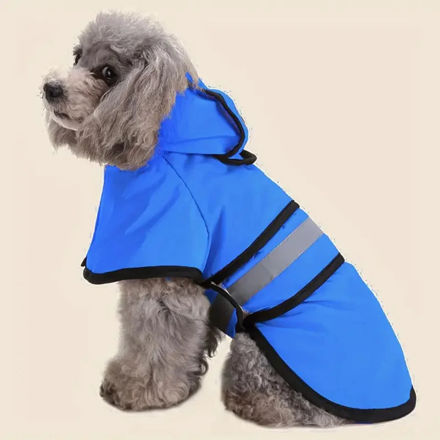 Waterproof dog raincoat – lightweight polyester, keeps dogs dry in rain