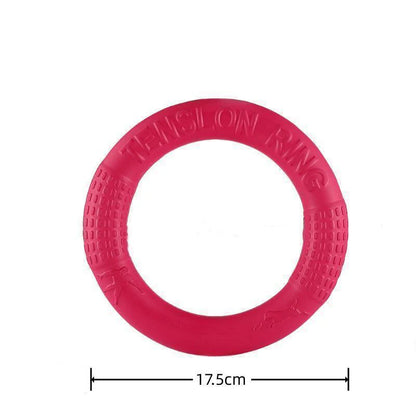 Dog ring toy – durable rubber chew toy for dogs of all sizes