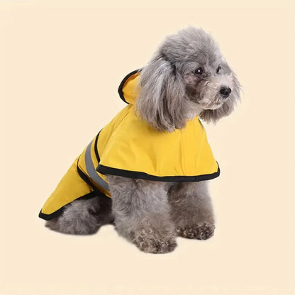 Waterproof dog raincoat – lightweight polyester, keeps dogs dry in rain