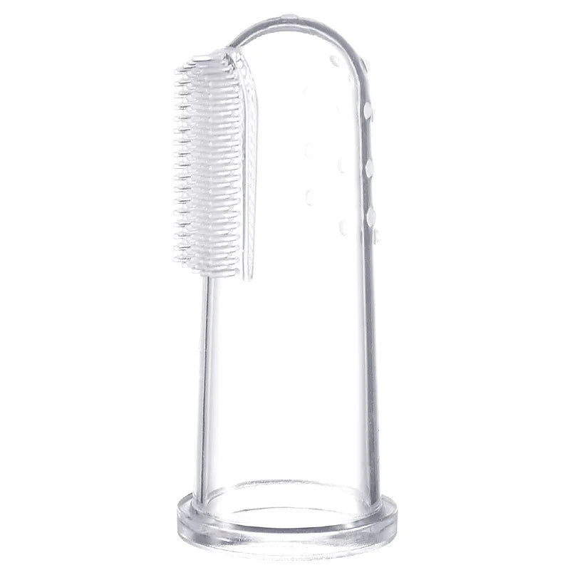 Pet finger toothbrush for cats and dogs – soft silicone bristles, easy to use for dental care
