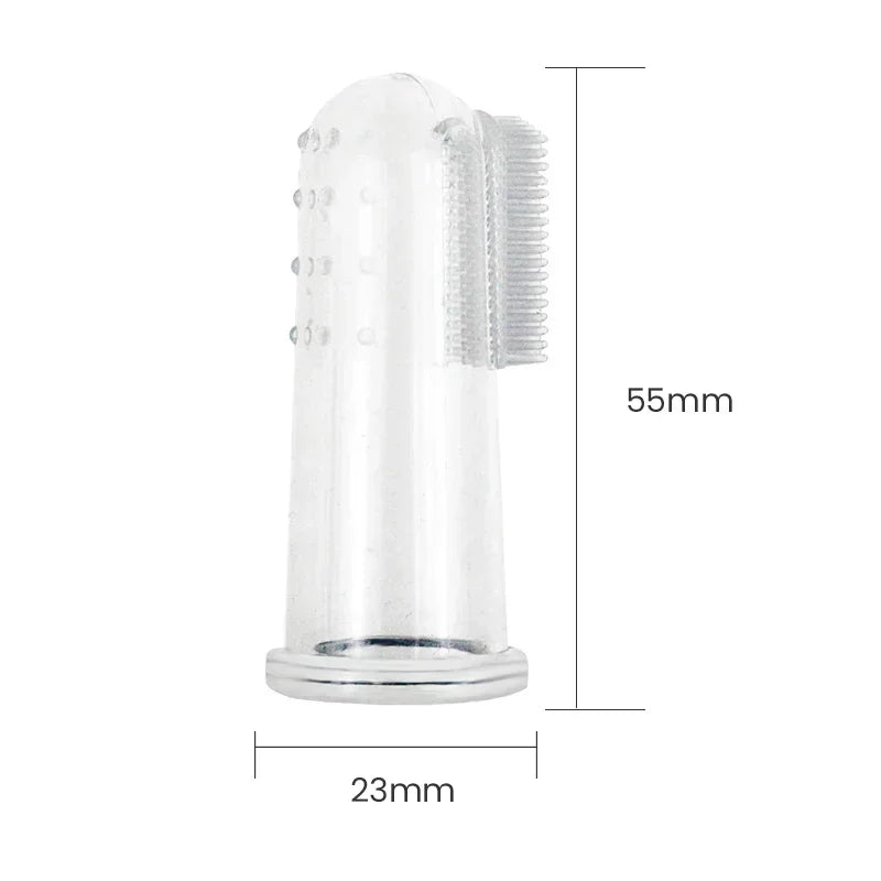 Pet finger toothbrush for cats and dogs – soft silicone bristles, easy to use for dental care