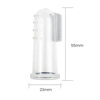 Pet finger toothbrush for cats and dogs – soft silicone bristles, easy to use for dental care