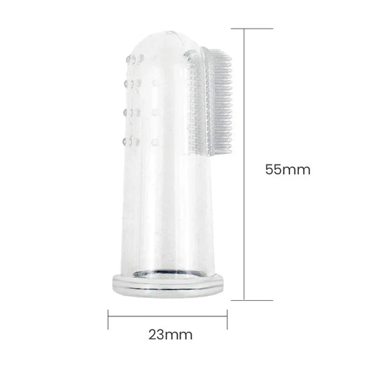 Pet finger toothbrush for cats and dogs – soft silicone bristles, easy to use for dental care