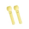 Cat treat squeeze spoon 2-pack – durable plastic, available in green, pink and yellow