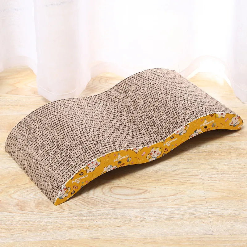 Cat scratching board with corrugated cardboard – durable and reversible, protects furniture from scratching