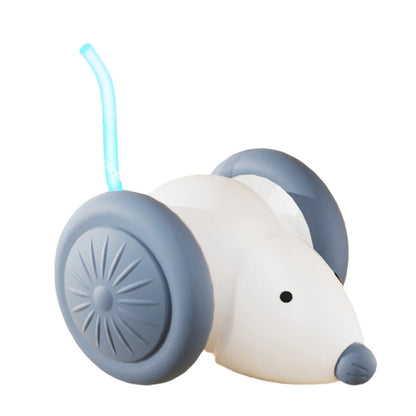 Electric interactive cat toy – rechargeable smart mouse toy, available in green and white