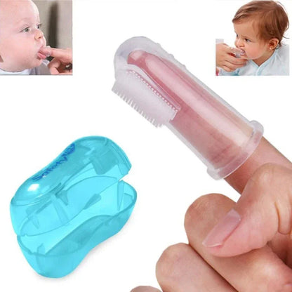 Pet finger toothbrush for cats and dogs – soft silicone bristles, easy to use for dental care