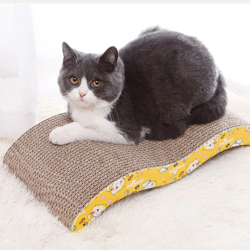 Cat scratching board with corrugated cardboard – durable and reversible, protects furniture from scratching